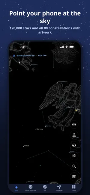 Star Map Night Sky - SpaceUtil screenshot 1