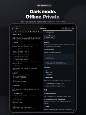 Read Markdown: Fast & Light iPad screenshot 4