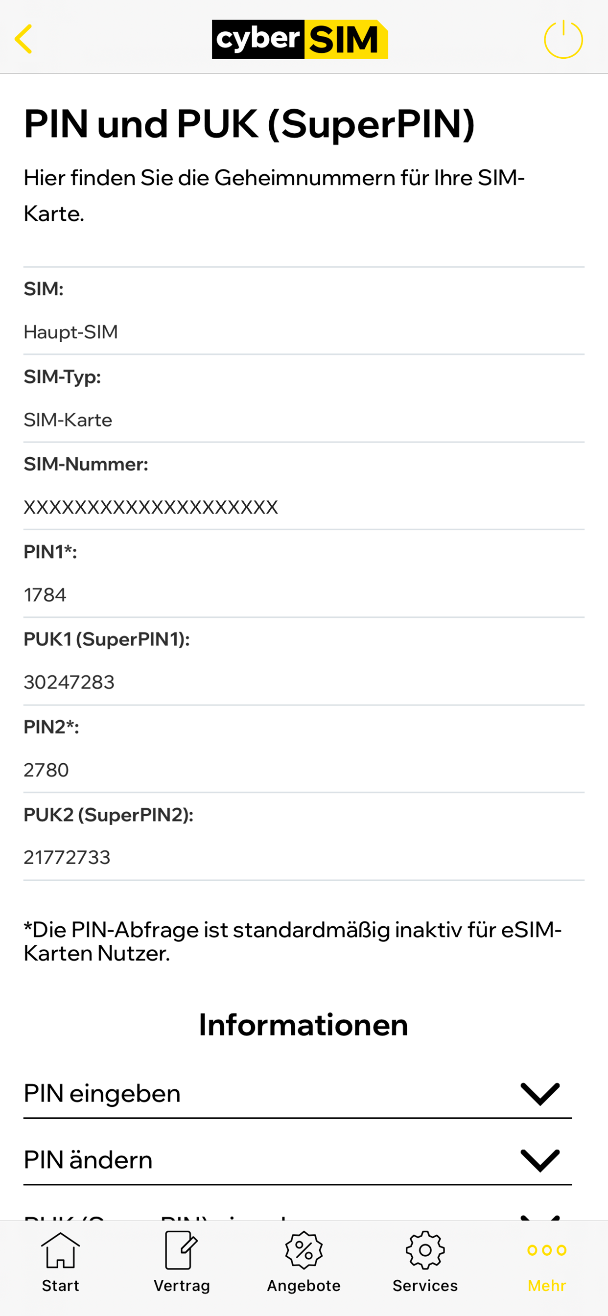 cyberSIM Servicewelt