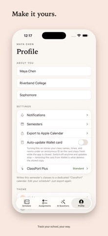 ClassPort: Schedule & AI Quiz Screenshot 10 of 10