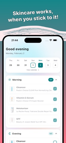 Glimmer: Skincare Tracker screenshot