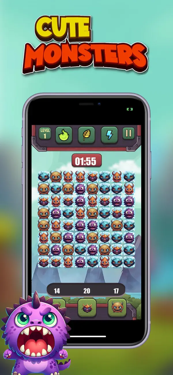 Screenshot #2 pour Cute Monsters: Match
