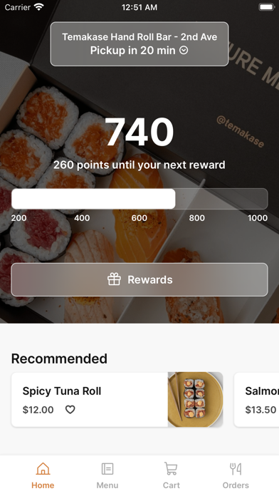 Temakase iPhone screenshot 1 - Food & Drink app