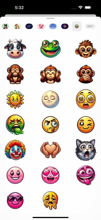 Very Expressive Emoji Stickers