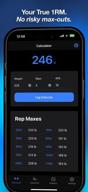 One Rep Max: 1RM Calculator screenshot 2