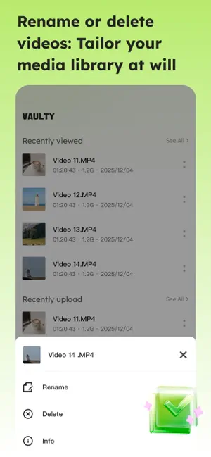 Vaulty-mediaplayer iPhone screenshot 2