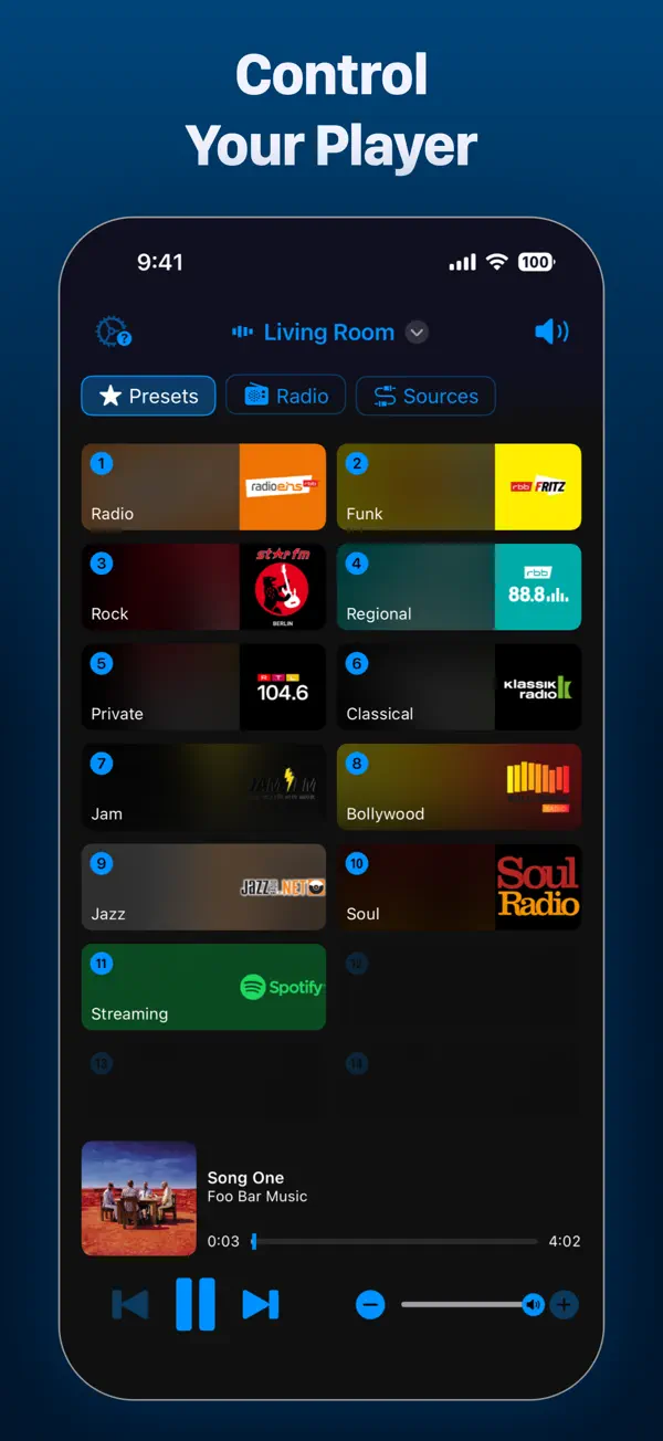 Screenshot #1 pour BluRemote - BluOS Controller