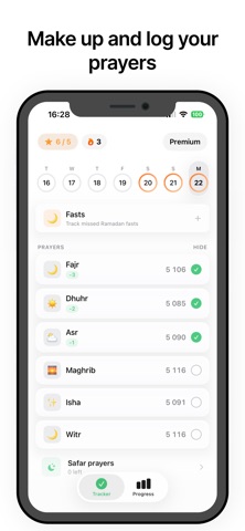 Qaza Tracker: Salah, Namaz iPhone screenshot