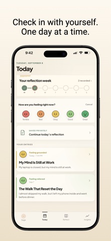 Saga: AI Journal & Reflection Screenshot 4 of 7