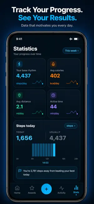 Velpa: Step Counter Pedometer screenshot 2