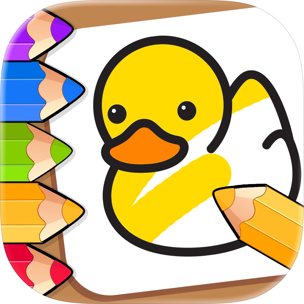 Apple App Store cover for Baby Coloring book for Kids 3y