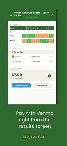 Forepay Golf iPhone screenshot
