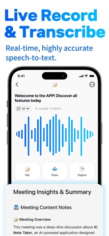 Voice Recorder-AI Note Taker iPhone screenshot