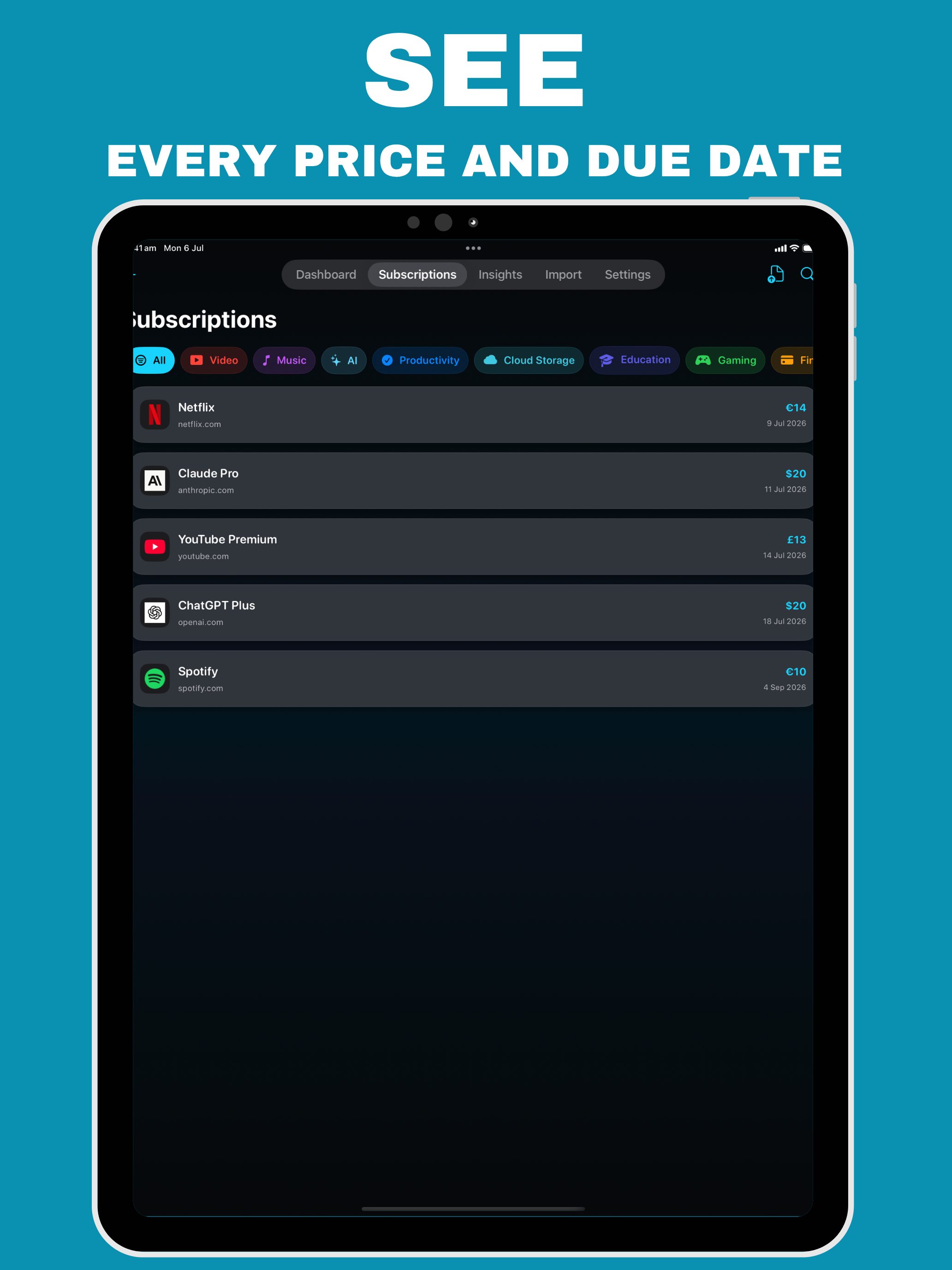 Sub Plus: Subscription Manager screenshot 7