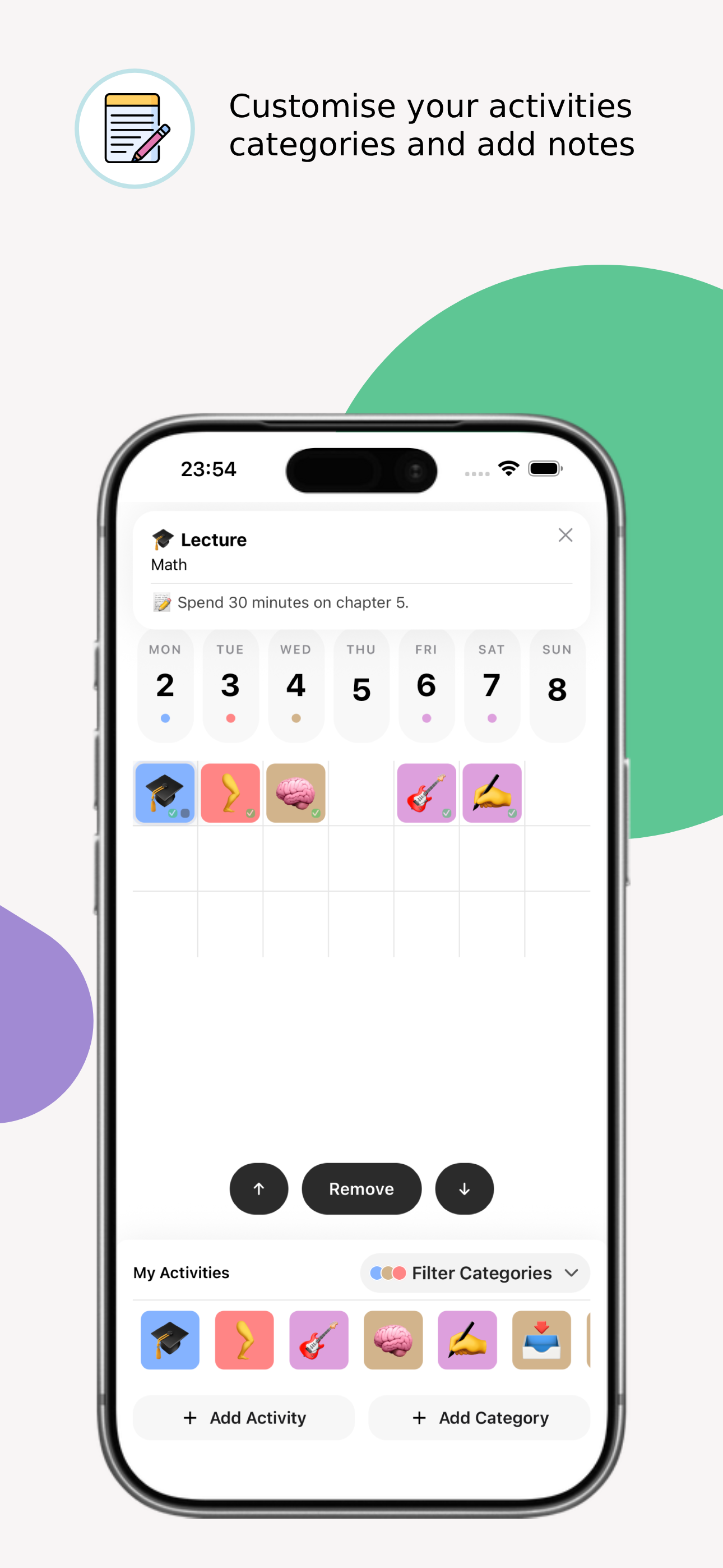 Sevn: Simple weekly planner