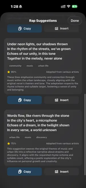 Write Rap Lyrics: Penwork screenshot 1