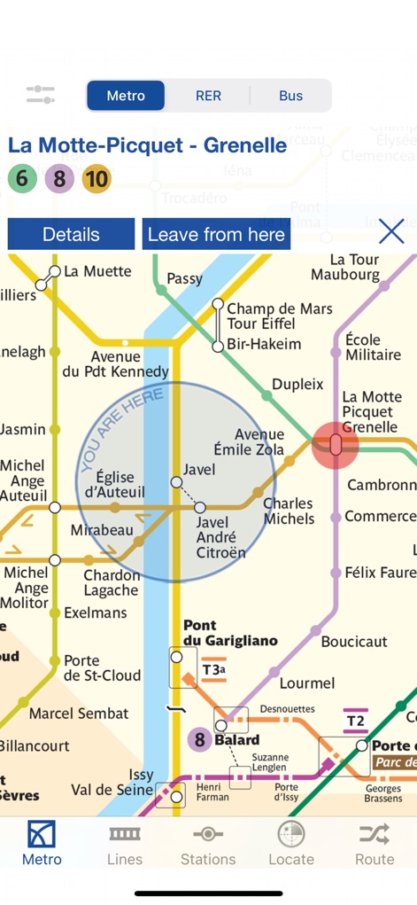 Metro Paris - Karte & Routen - Reisen-App | MWM