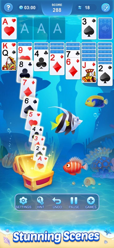 Solitaire 3D Fish screenshot 1