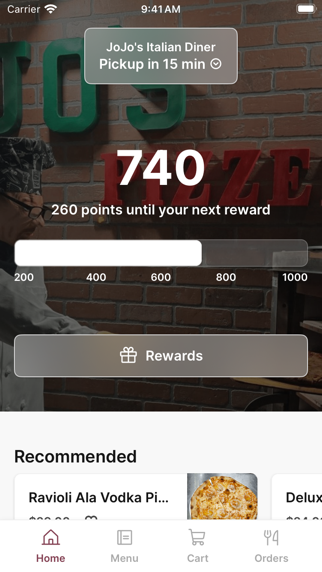 Jojo's Italian Diner iPhone screenshot 1 - Food & Drink app