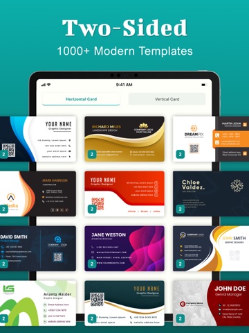 Business Card Maker : Creator iPad screenshot