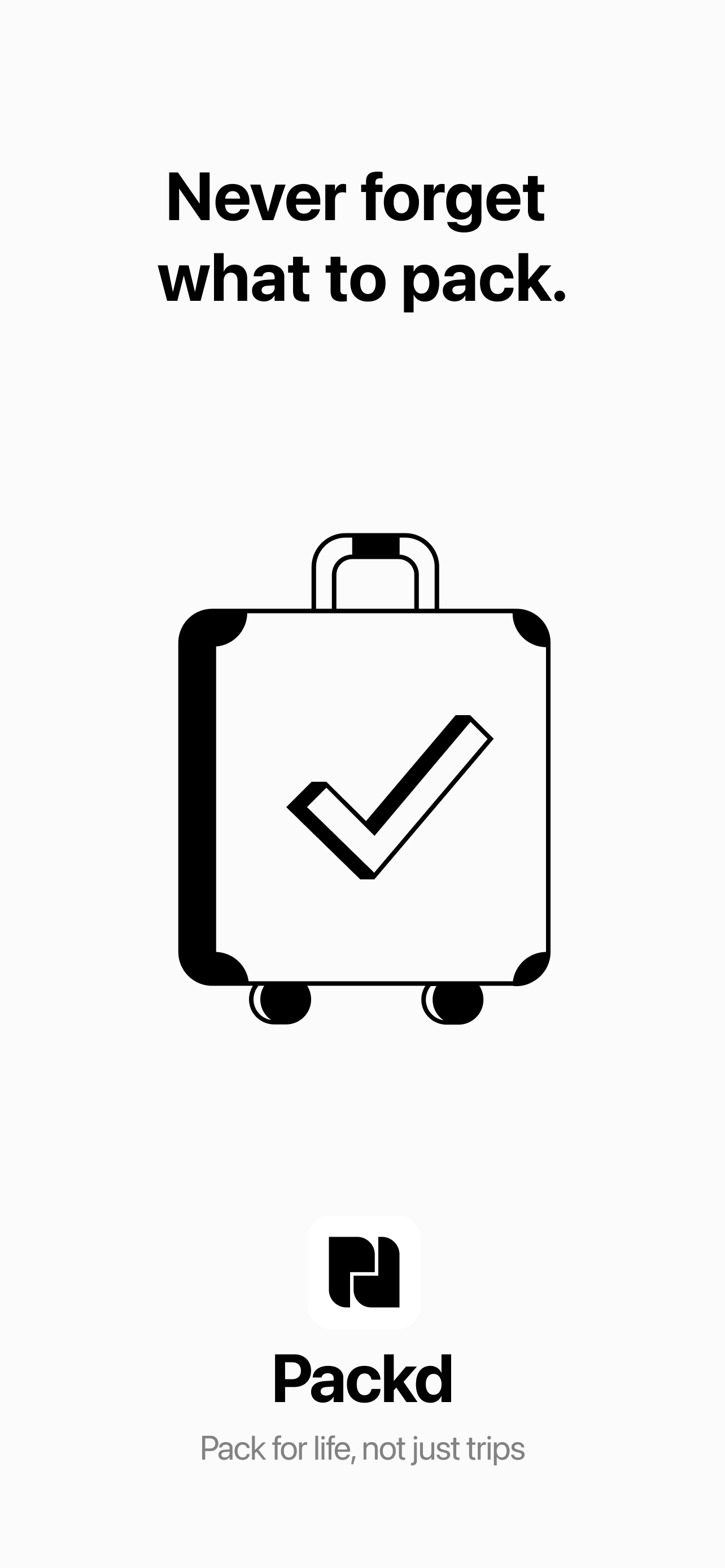 Packd - Reusable Packing Lists