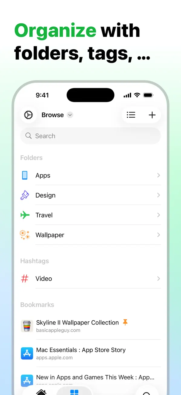 #2. Bookmarks - URL Manager (iOS) 来自: Yuto Iwakami