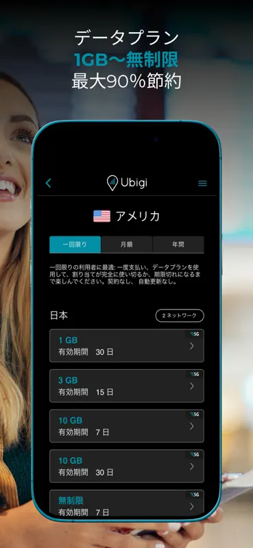 Ubigi: 旅行用eSIMとデータプラン screenshot 2 of 8