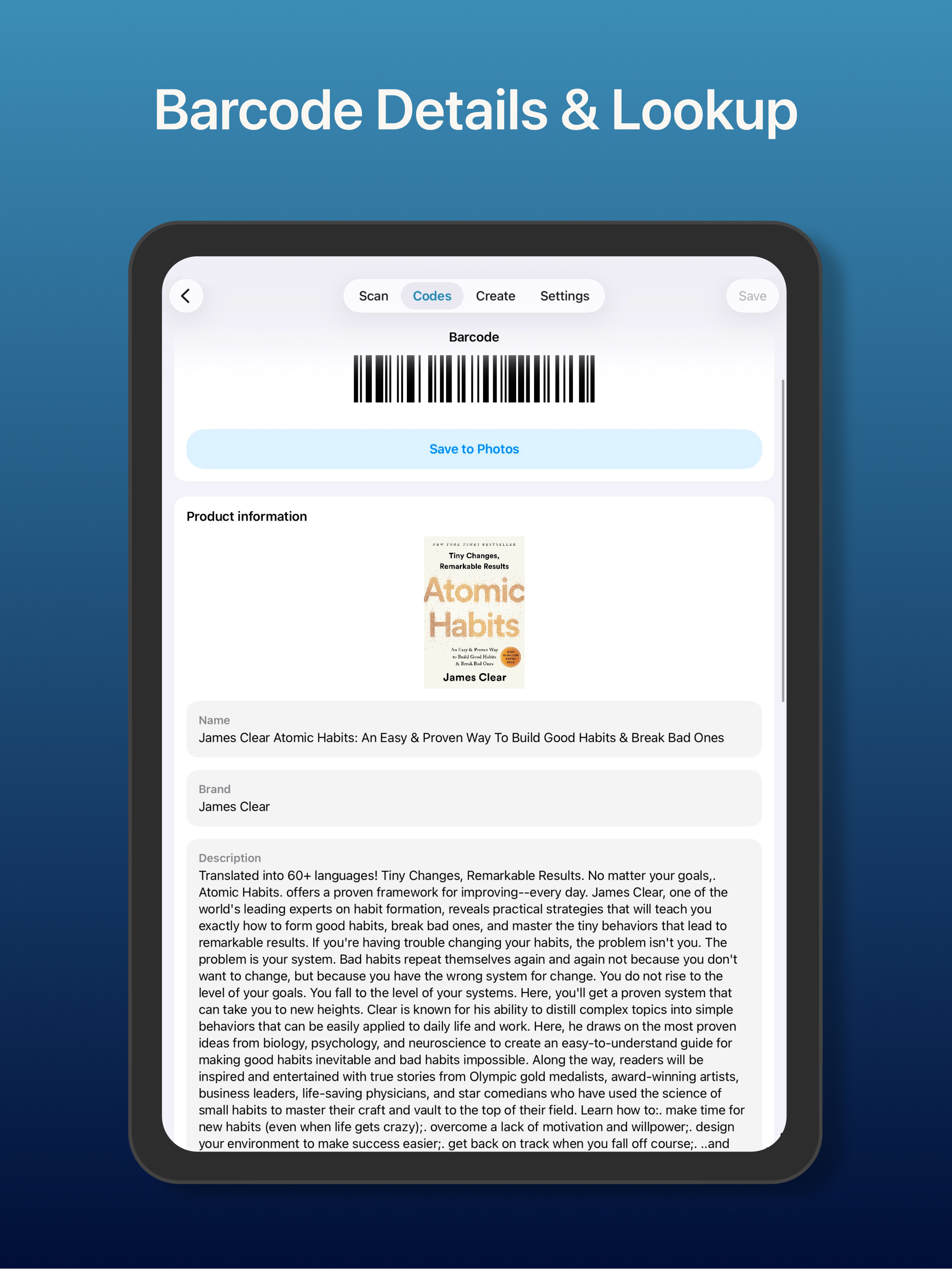 QR & Barcode Scanner: CodeScan