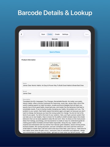 QR & Barcode Scanner: CodeScan iPad screenshot