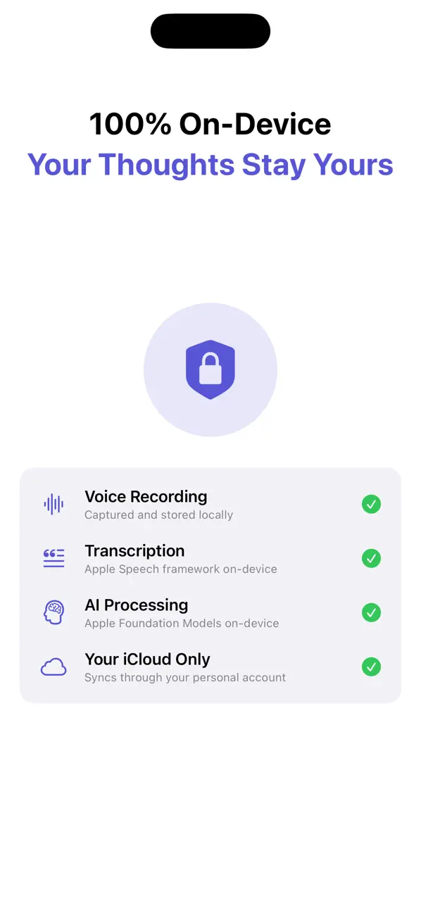 Screenshot #2 pour Aside - Voice Notes AI