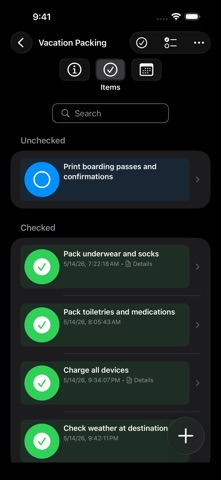 Checkomat: Private Checklists Screenshot 7 of 10