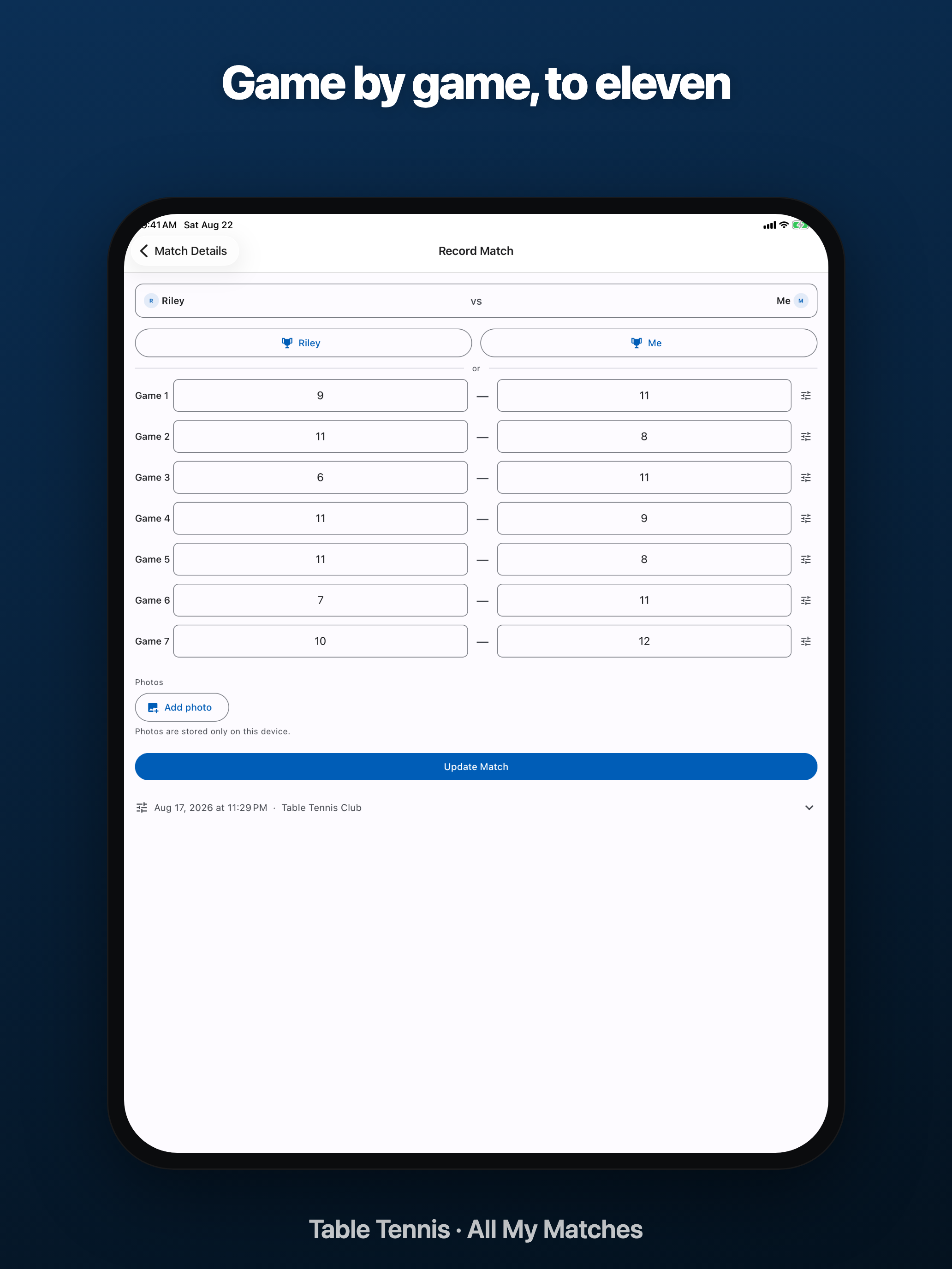 Table Tennis - All My Matches screenshot 10