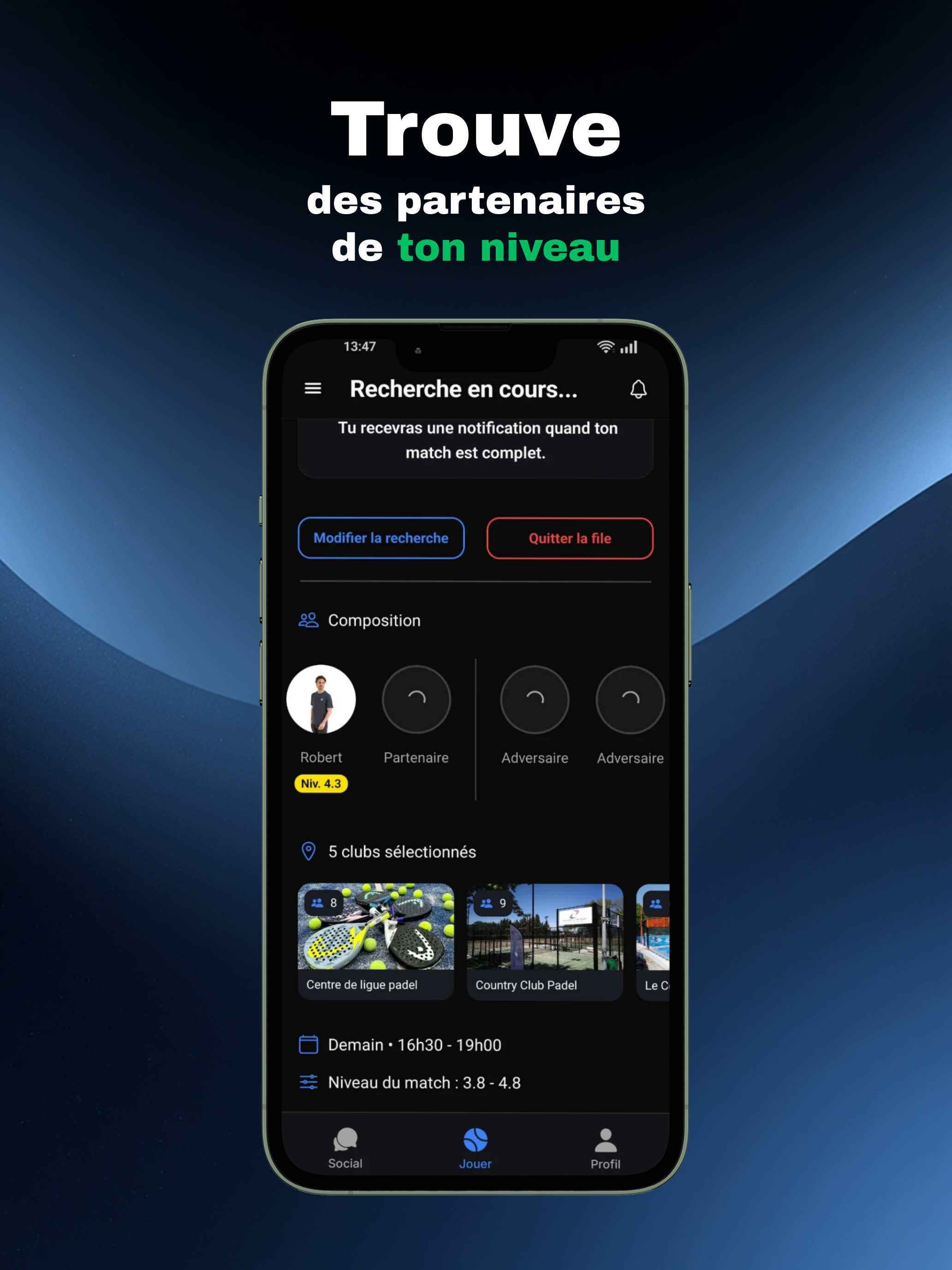PadelMate - Trouve ton match screenshot 6