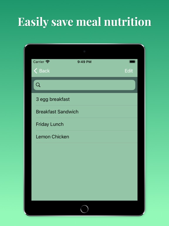 InaSnap! Nutrition iPad screenshot 7 - Health & Fitness app
