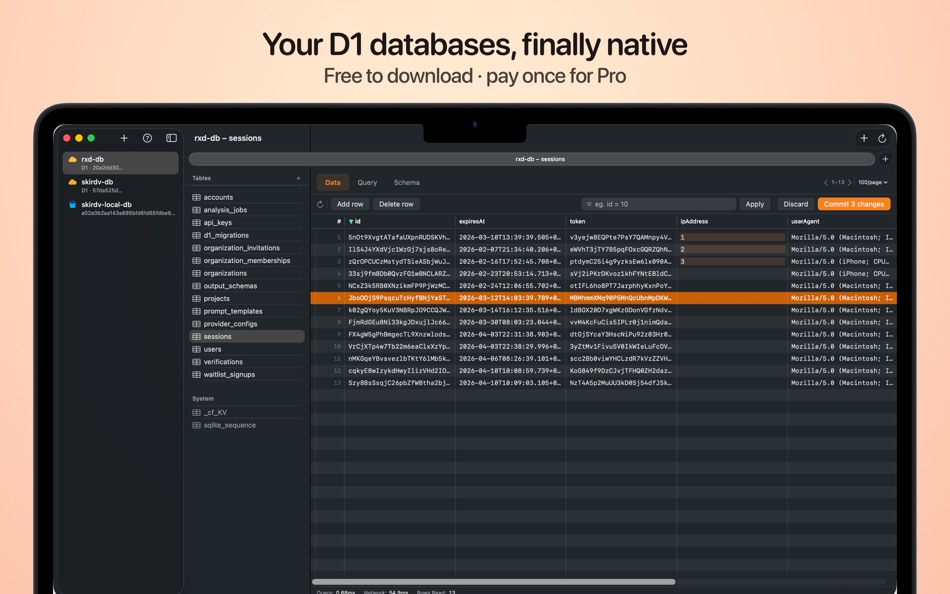 #1. D1Explorer - Database Manager (macOS) Podle: Magenta Creations