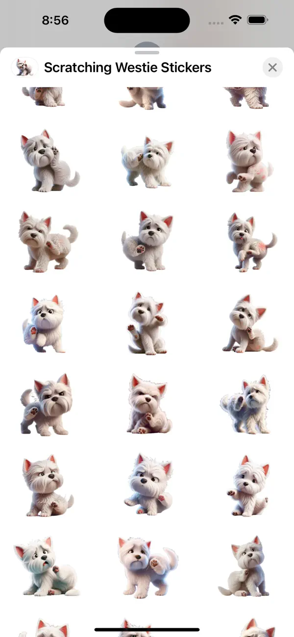 Screenshot #2 pour Scratching Westie Stickers