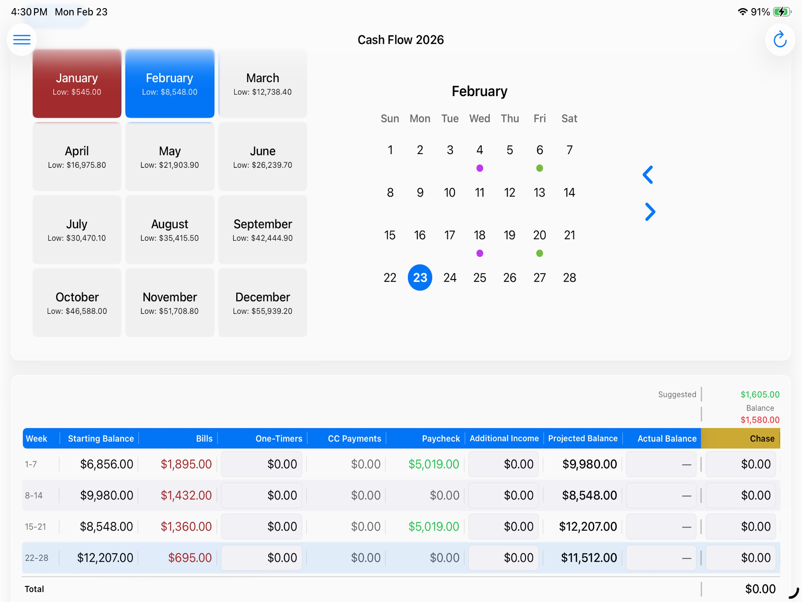 Cash Flow Tool screenshot 14
