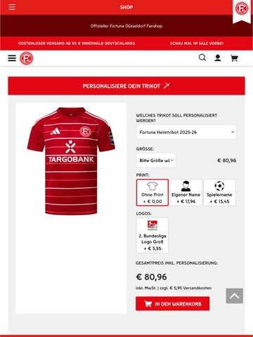 Fortuna Düsseldorf App iPad screenshot 5