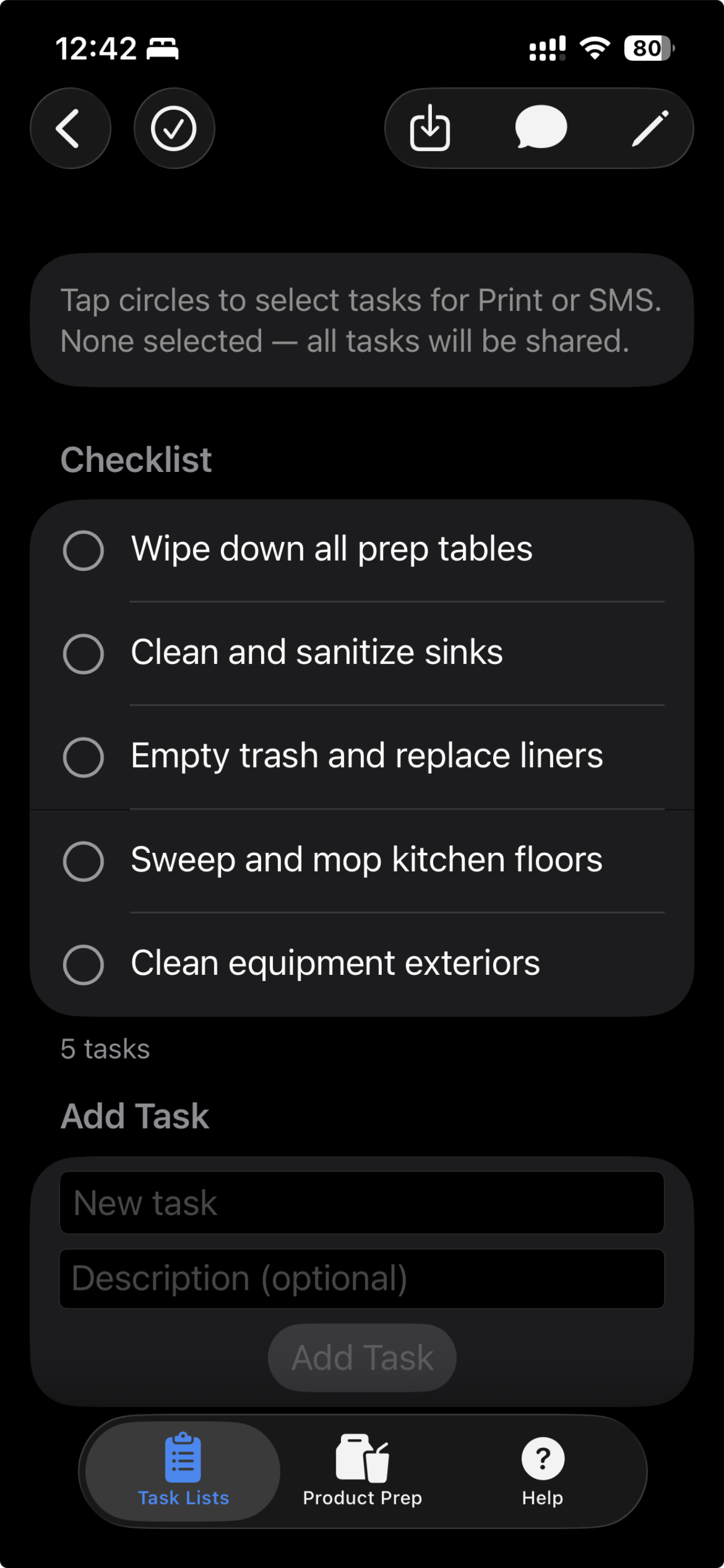 Restaurant Task List screenshot 3