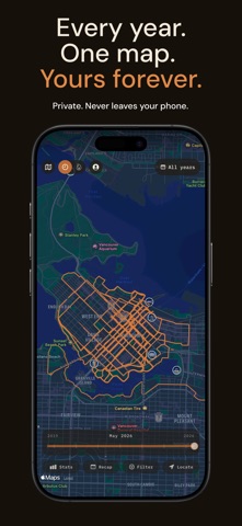 MoveMap: Lifetime GPS Heatmap Screenshot 1 of 7