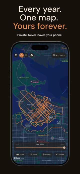 MoveMap: Lifetime GPS Heatmap Screenshot 1 of 7