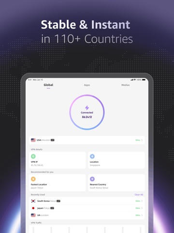 LitVPN-Secure,Fast,Per-App VPN iPad screenshot