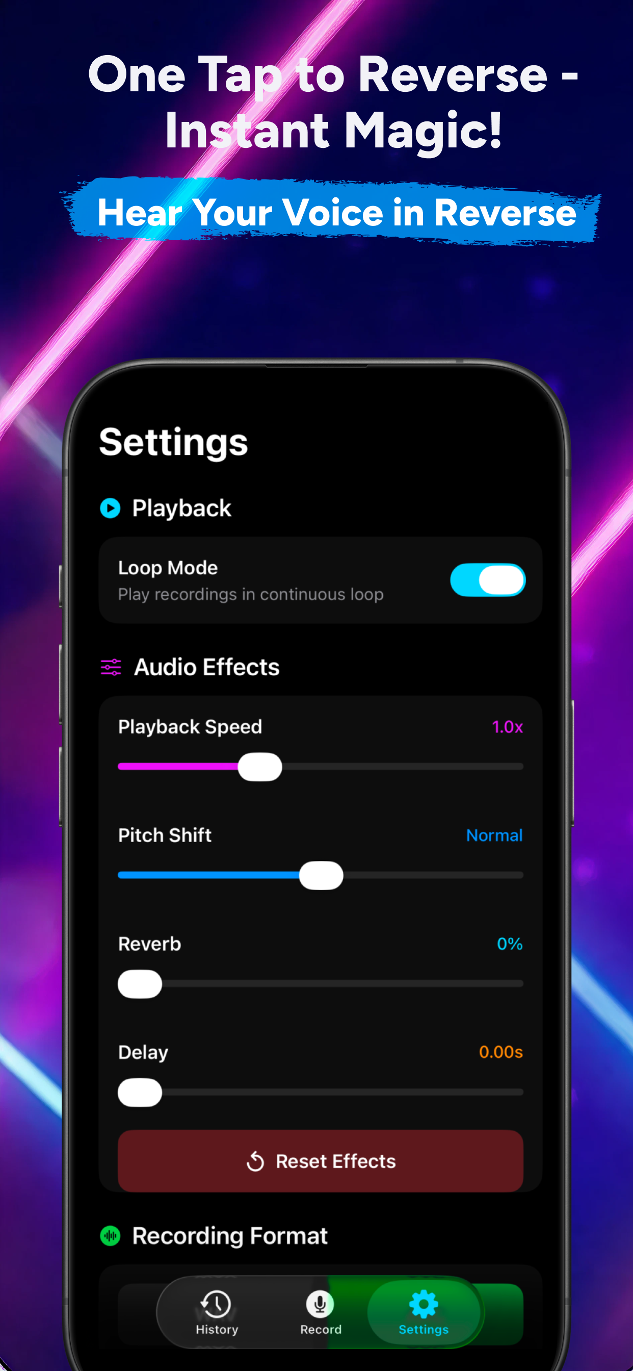 Rewindr: Fun Reverse Audio screenshot 4