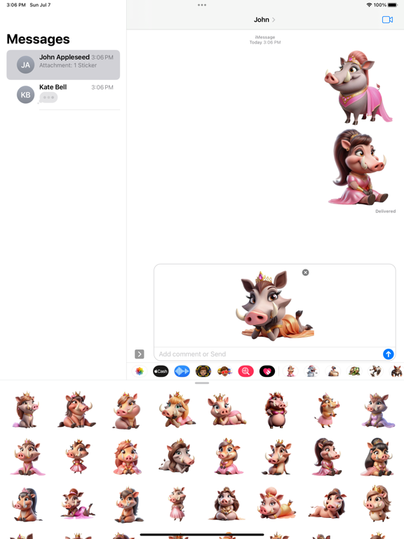 Screenshot #6 pour Warthog Princess Stickers