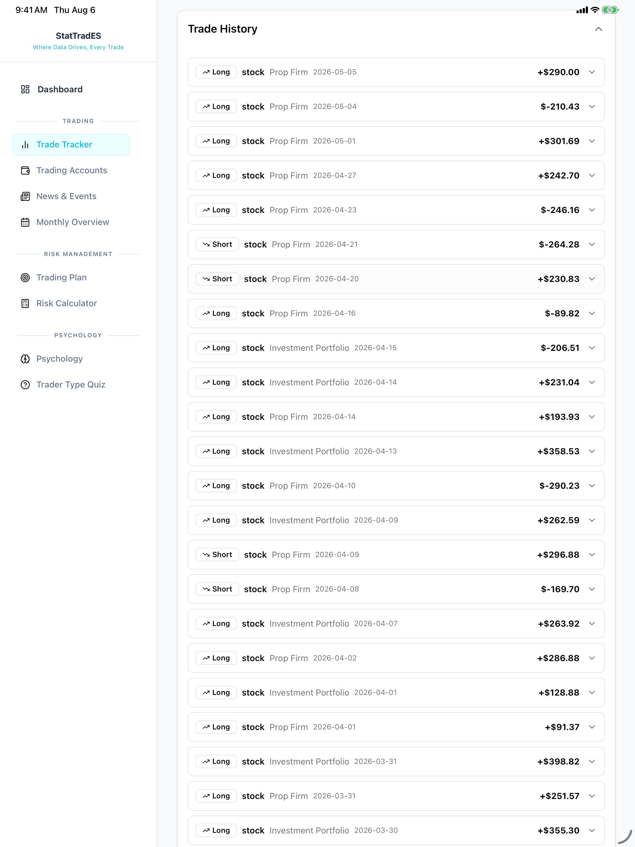 StatTradES: Trading Journal screenshot 14