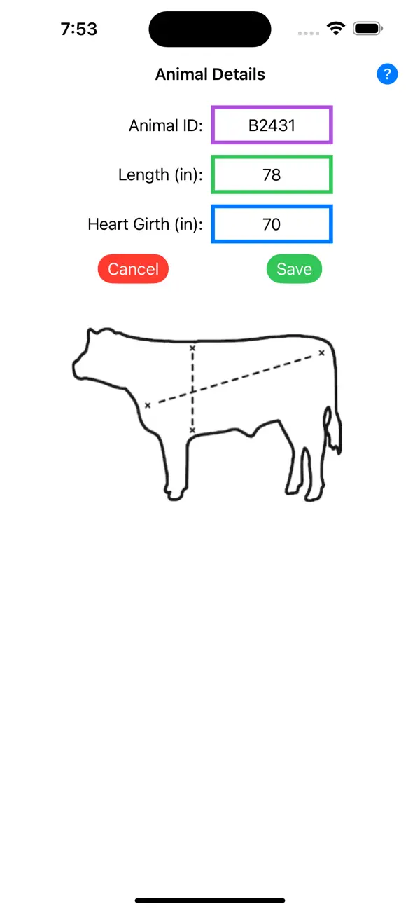 Screenshot #2 pour Cattle Weight Estimator