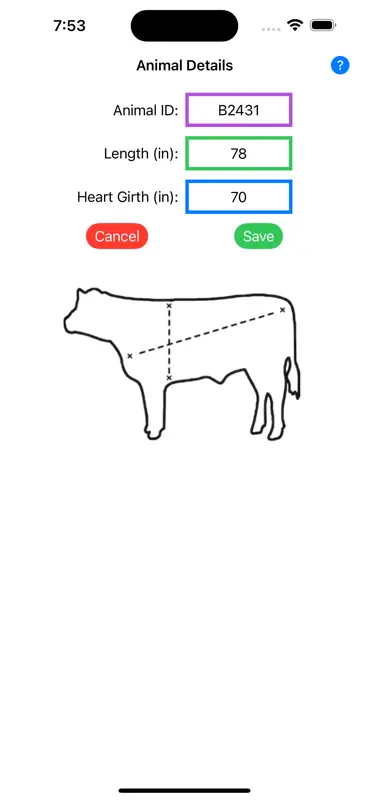 Cattle Weight Estimator screenshot 2 of 4