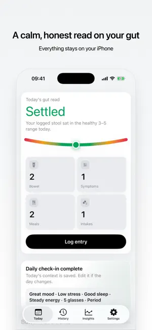 Settle: IBS & Gut Tracker screenshot 1