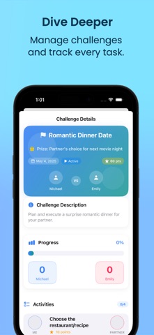 Couple Duel - Fun Task Tracker iPhone screenshot