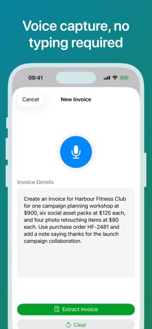Voice Invoice Maker - SayBill Screenshot 1 of 5